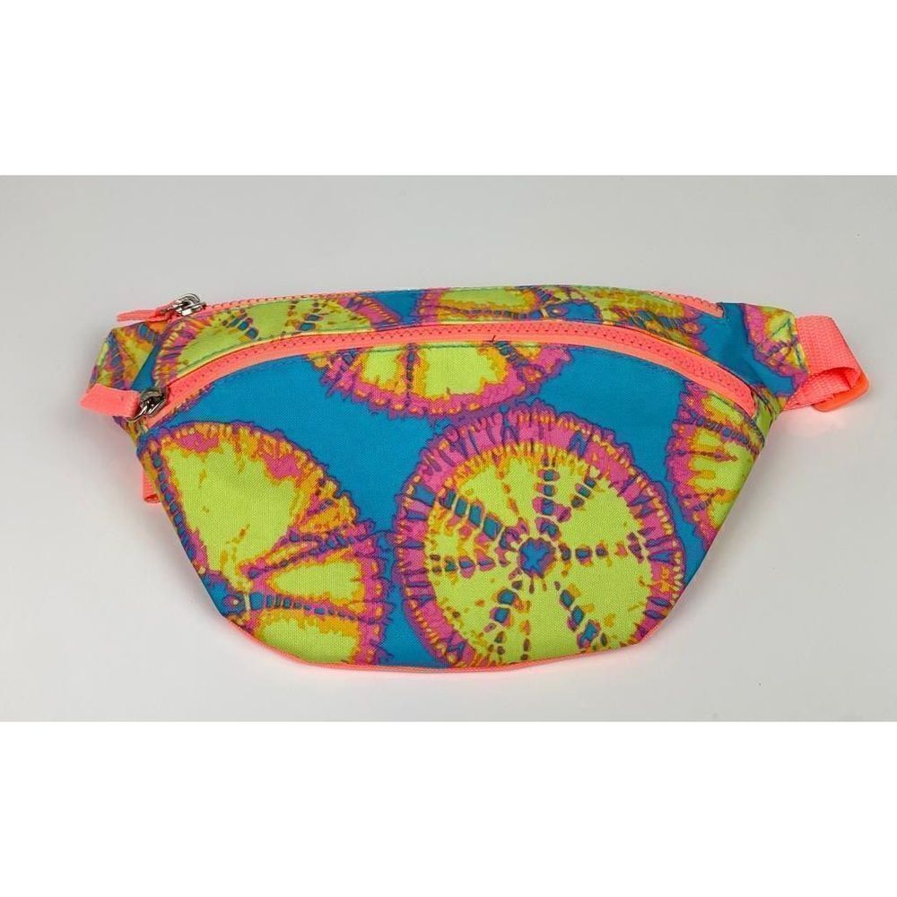 Techno Trance Fanny Pack Adjustable Kiwis Bright Orange Peach New w/o Tags Retro